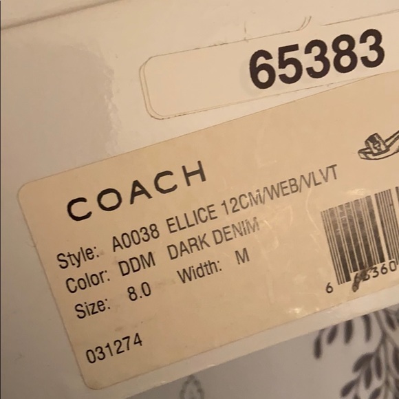 Coach denim wedges size 8 - Picture 4 of 10